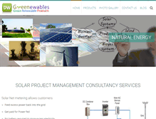 Tablet Screenshot of dwgreenewables.com